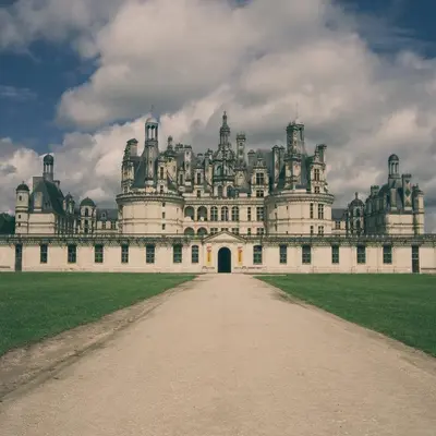 External view of Chateau de Chambord in France.